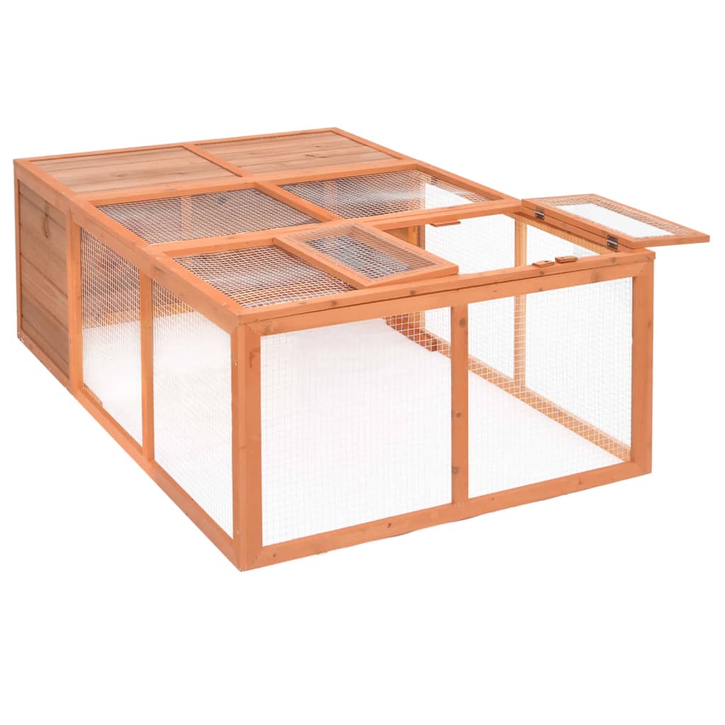 Zahradní klec pro zvířata 150 x 100 x 50 cm masivní jedle