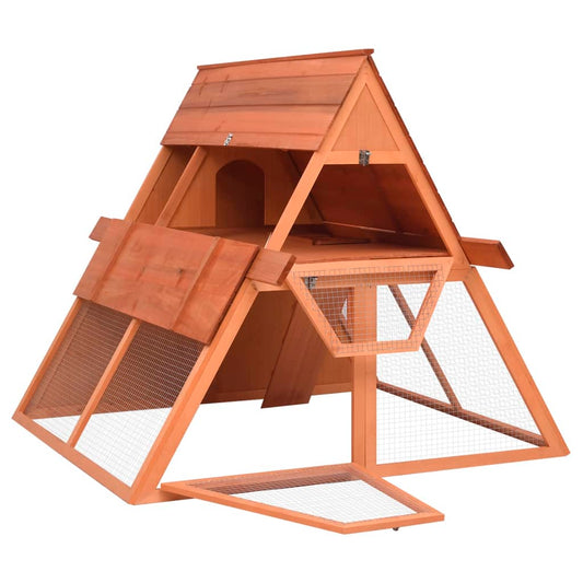 Králíkárna 152 x 127 x 109,5 cm masivní jedlové dřevo