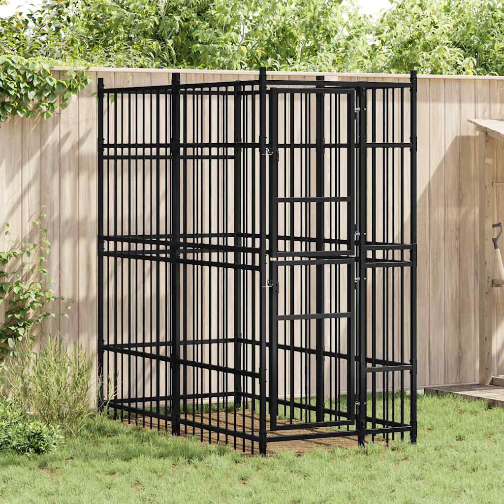 Venkovní psí kotec ocel 1,84 m²