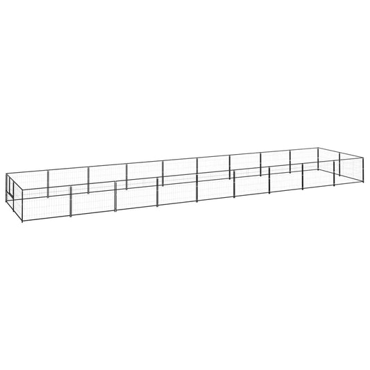 Psí kotec černý 18 m² ocel