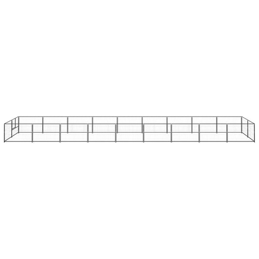 Psí kotec černý 18 m² ocel