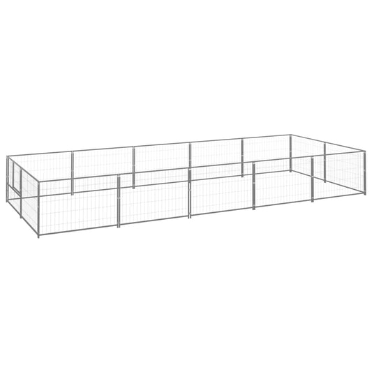 Psí kotec stříbrný 10 m² ocel