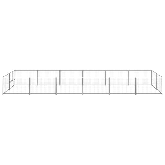 Psí kotec stříbrný 12 m² ocel