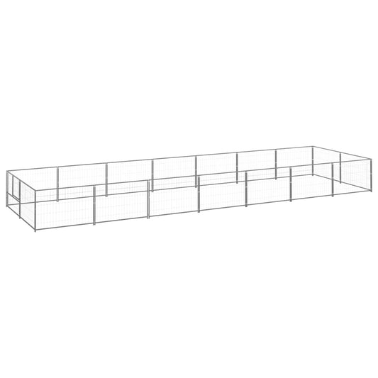 Psí kotec stříbrný 14 m² ocel