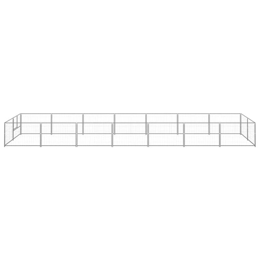 Psí kotec stříbrný 14 m² ocel