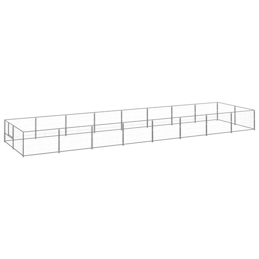 Psí kotec stříbrný 16 m² ocel