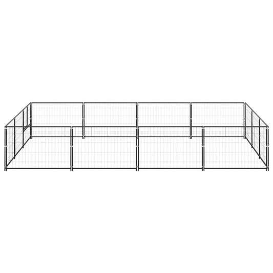Psí kotec černý 12 m² ocel