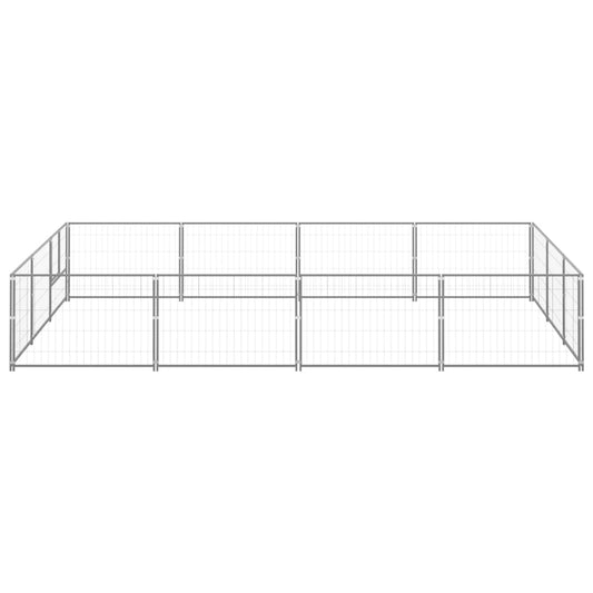 Psí kotec stříbrný 12 m² ocel
