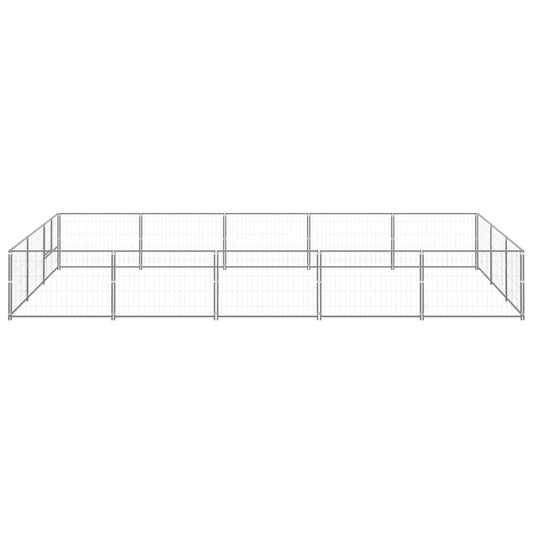 Psí kotec stříbrný 15 m² ocel