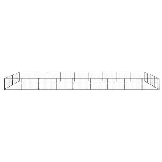 Psí kotec černý 36 m² ocel