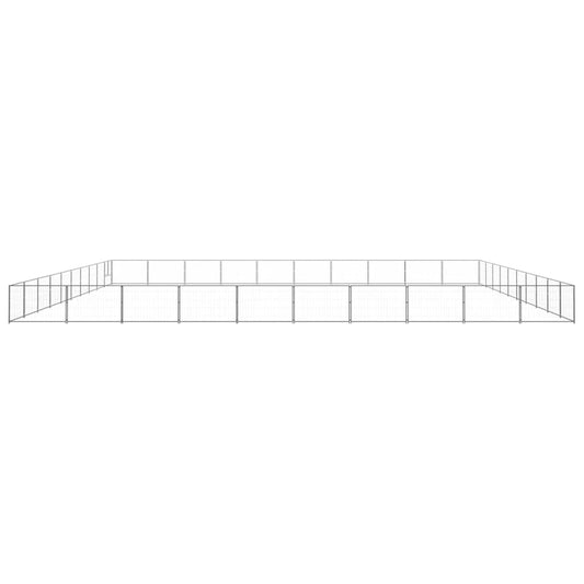 Psí kotec stříbrný 100 m² ocel