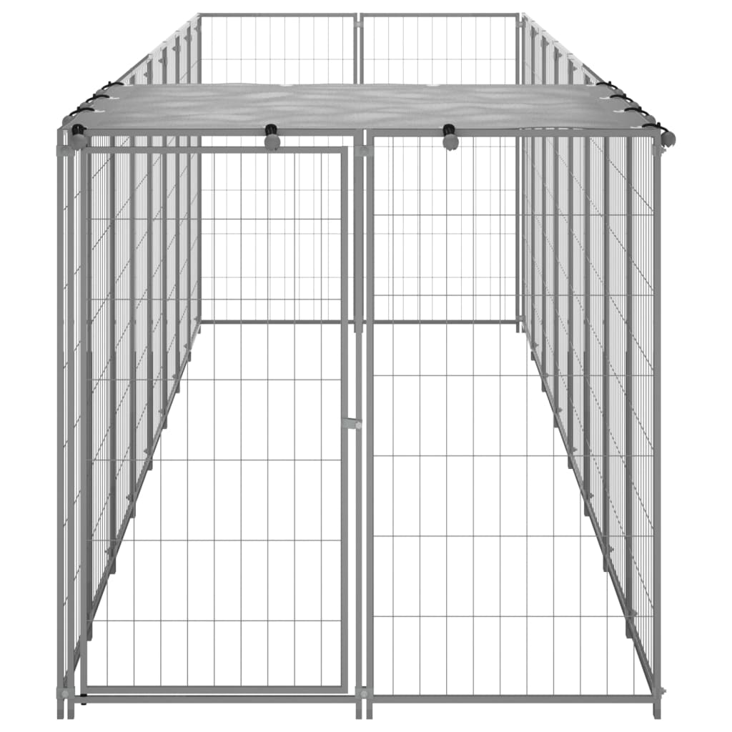 Psí kotec stříbrný 4,84 m² ocel