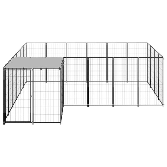 Psí kotec černý 8,47 m² ocel