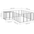Načíst obrázek do prohlížeče galerie, Psí kotec černý 8,47 m² ocel
