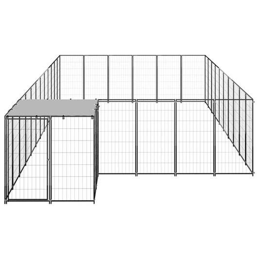 Psí kotec černý 19,36 m² ocel
