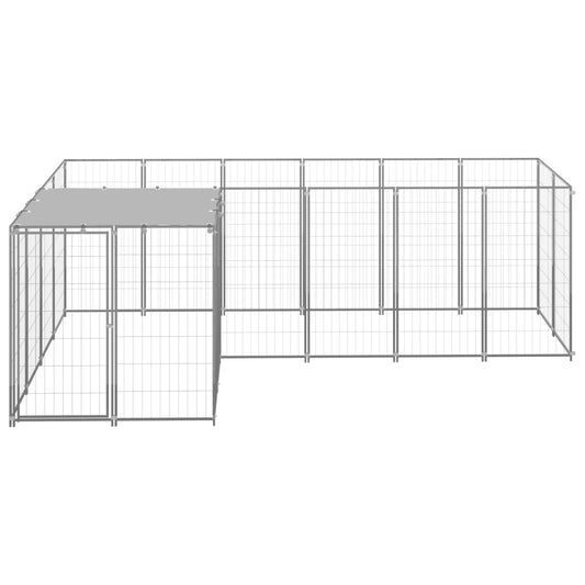 Psí kotec stříbrný 4,84 m² ocel