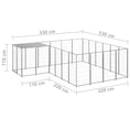 Načíst obrázek do prohlížeče galerie, Psí kotec stříbrný 8,47 m² ocel
