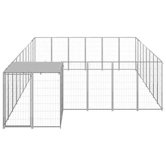 Psí kotec stříbrný 15,73 m² ocel
