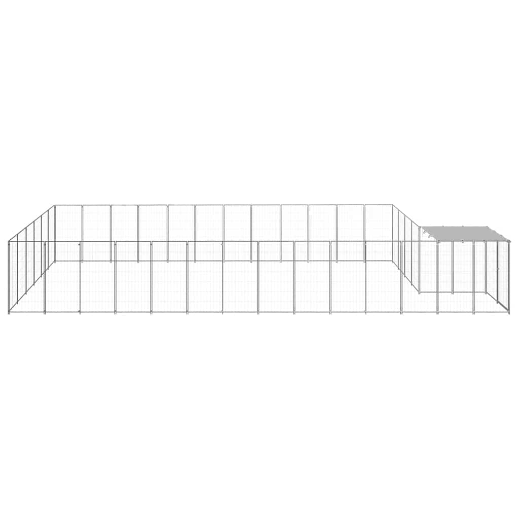 Psí kotec stříbrný 22,99 m² ocel