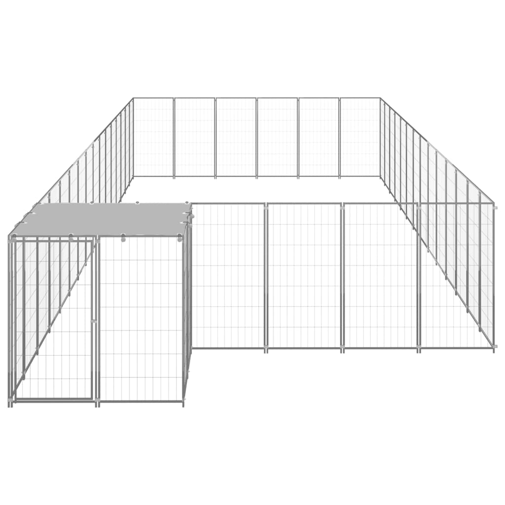 Psí kotec stříbrný 26,62 m² ocel