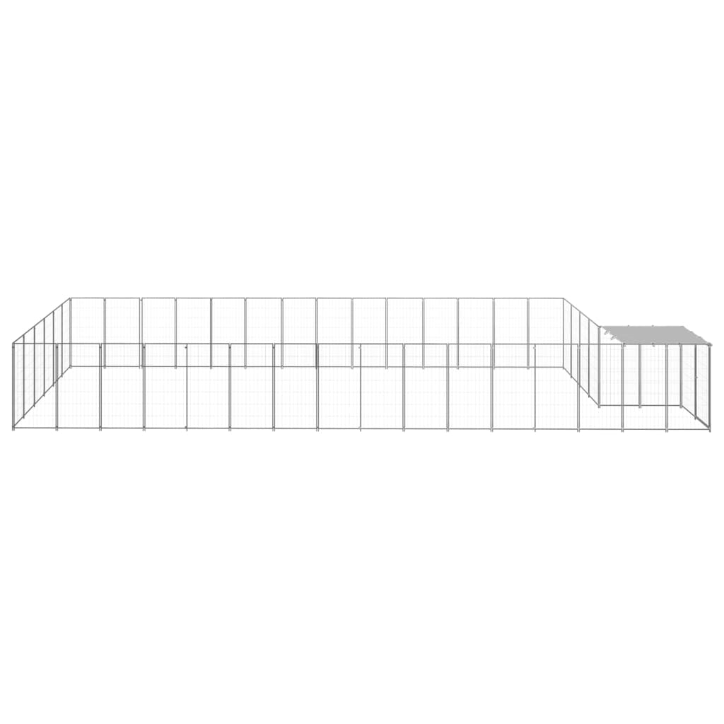 Psí kotec stříbrný 26,62 m² ocel