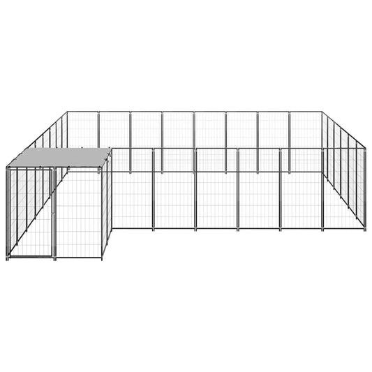 Psí kotec černý 15,73 m² ocel
