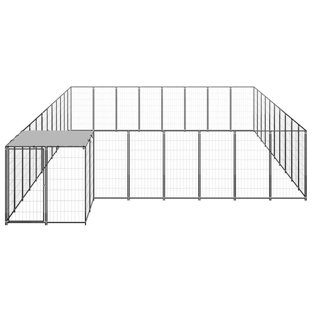 Psí kotec černý 25,41 m² ocel