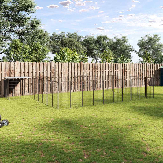Psí kotec černý 25,41 m² ocel
