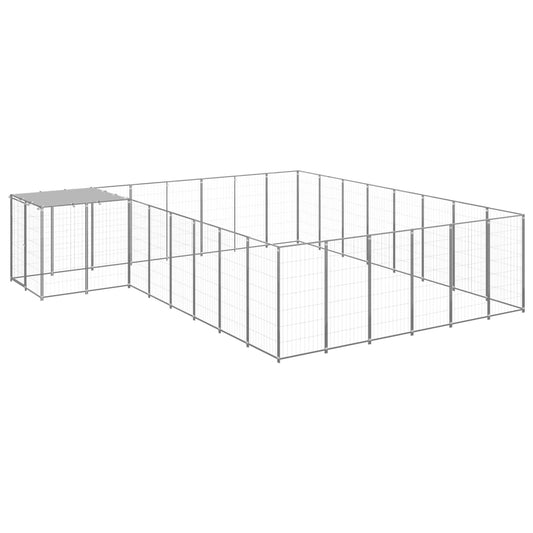 Psí kotec stříbrný 15,73 m² ocel