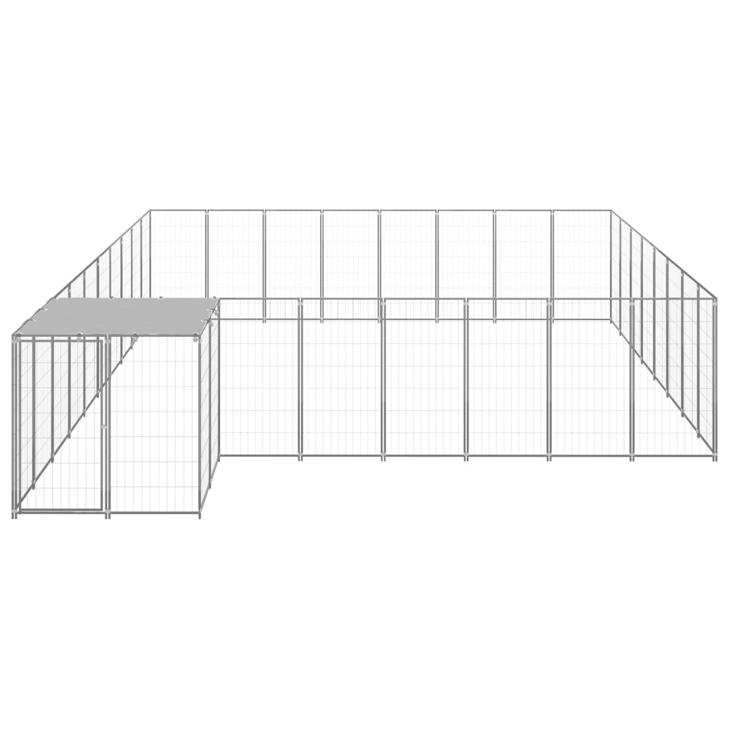 Psí kotec stříbrný 20,57 m² ocel