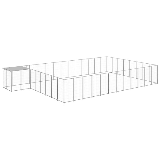 Psí kotec stříbrný 30,25 m² ocel