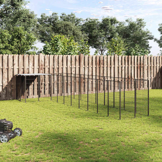 Psí kotec černý 7,26 m² ocel