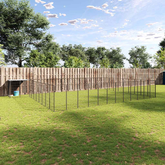 Psí kotec černý 37,51 m² ocel
