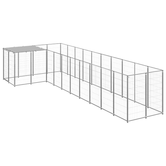 Psí kotec stříbrný 7,26 m² ocel
