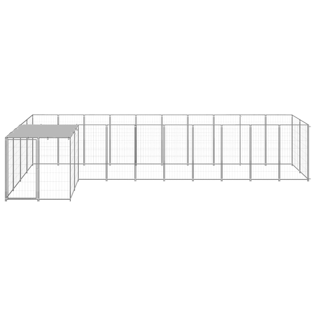 Psí kotec stříbrný 7,26 m² ocel