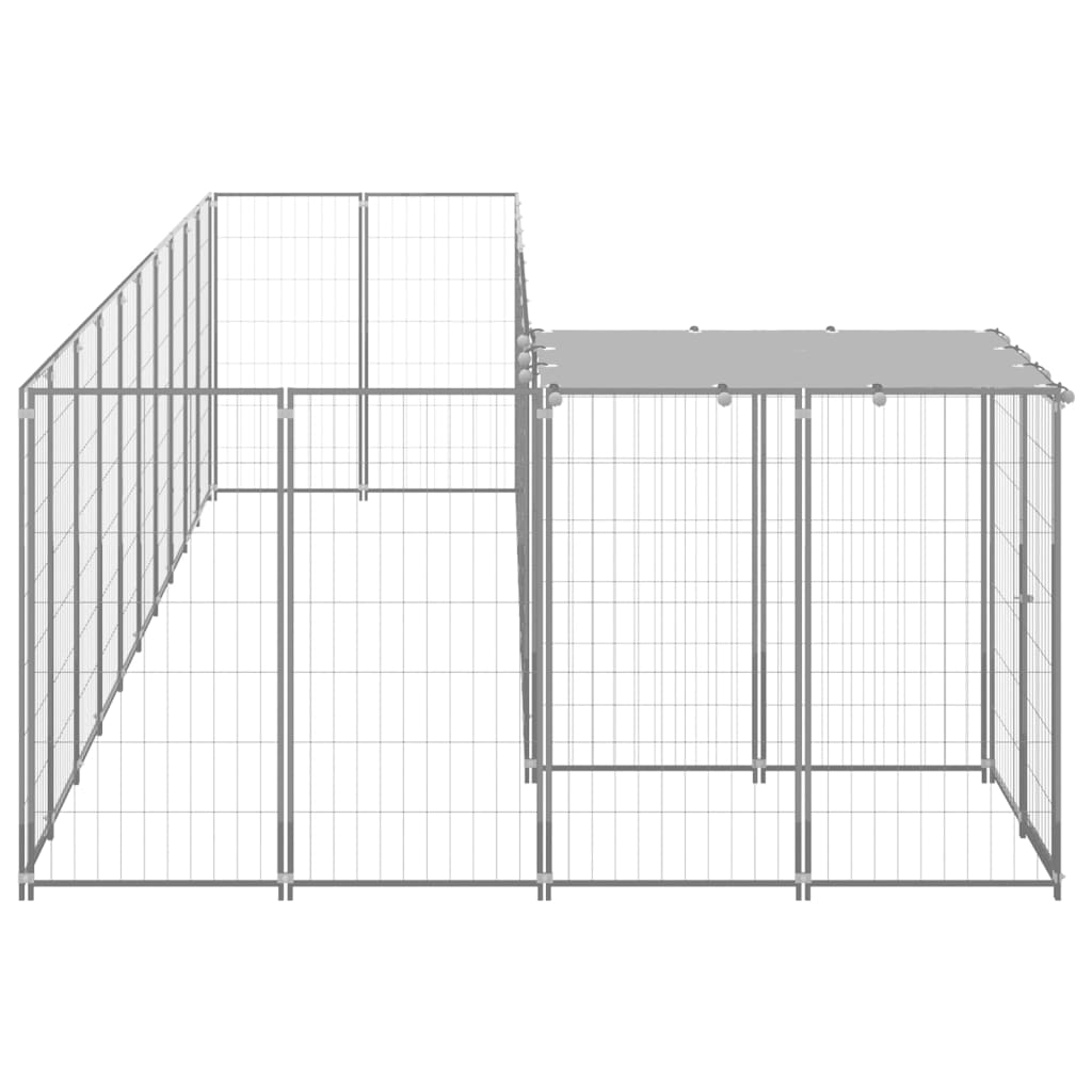 Psí kotec stříbrný 7,26 m² ocel