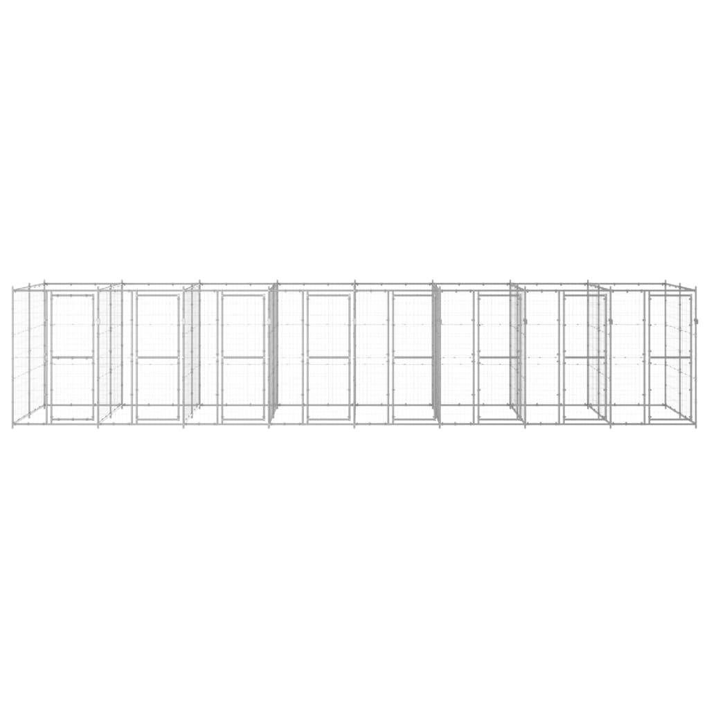 Venkovní psí kotec pozinkovaná ocel 19,36 m²