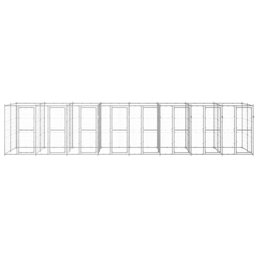 Venkovní psí kotec pozinkovaná ocel 19,36 m²