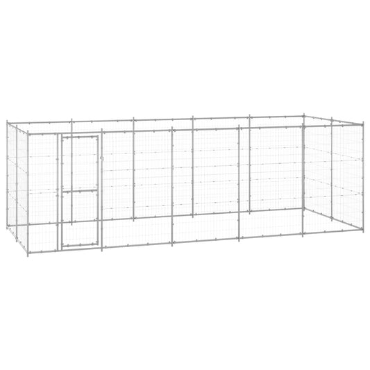 Venkovní psí kotec pozinkovaná ocel 12,1 m²