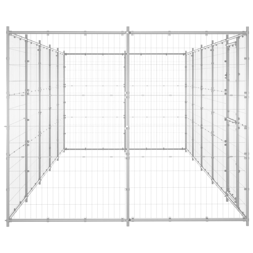 Venkovní psí kotec pozinkovaná ocel 12,1 m²