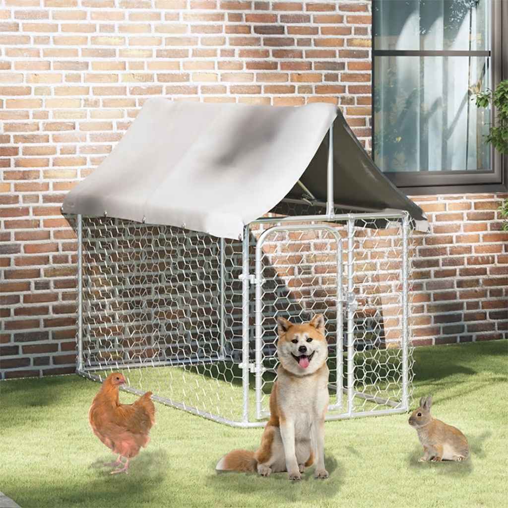 Venkovní psí kotec se střechou 200 x 100 x 150 cm