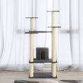 Načíst obrázek do prohlížeče galerie, Škrabadlo pro kočky se sisalovými sloupky tmavě šedé 110 cm
