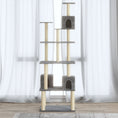 Načíst obrázek do prohlížeče galerie, Škrabadlo pro kočky se sisalovými sloupky světle šedé 188 cm
