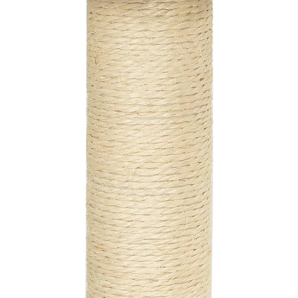 Škrabadlo pro kočky se sisalovými sloupky krémové 92 cm