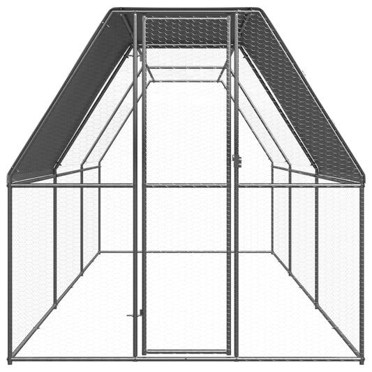 Venkovní klec pro kuřata 2 x 6 x 2 m pozinkovaná ocel