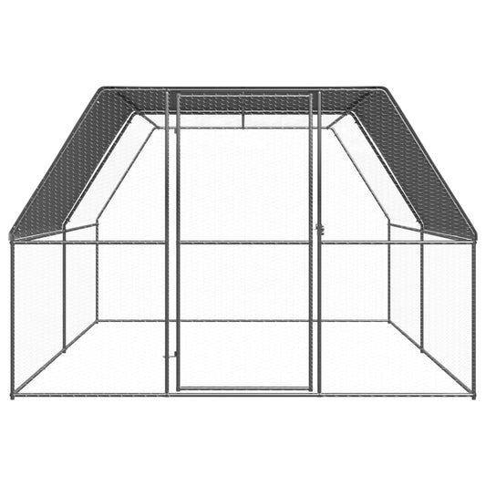 Venkovní klec pro kuřata 3 x 4 x 2 m pozinkovaná ocel