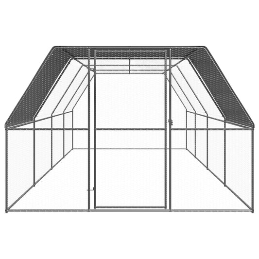 Venkovní klec pro kuřata 3 x 8 x 2 m pozinkovaná ocel