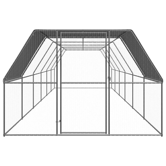 Venkovní klec pro kuřata 3 x 12 x 2 m pozinkovaná ocel