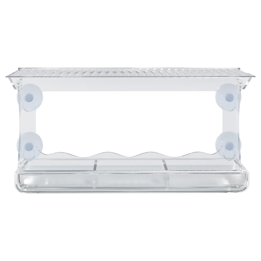Okenní krmítka pro ptáky 2 ks akryl 30 x 12 x 15 cm