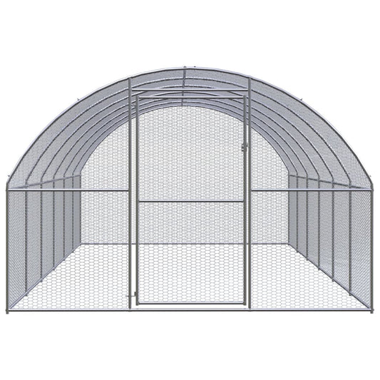 Venkovní klec pro kuřata 3 x 6 x 2 m pozinkovaná ocel